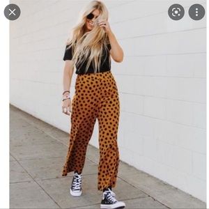 EUC Madewell Huston Pull On Wide Leg Painted dots